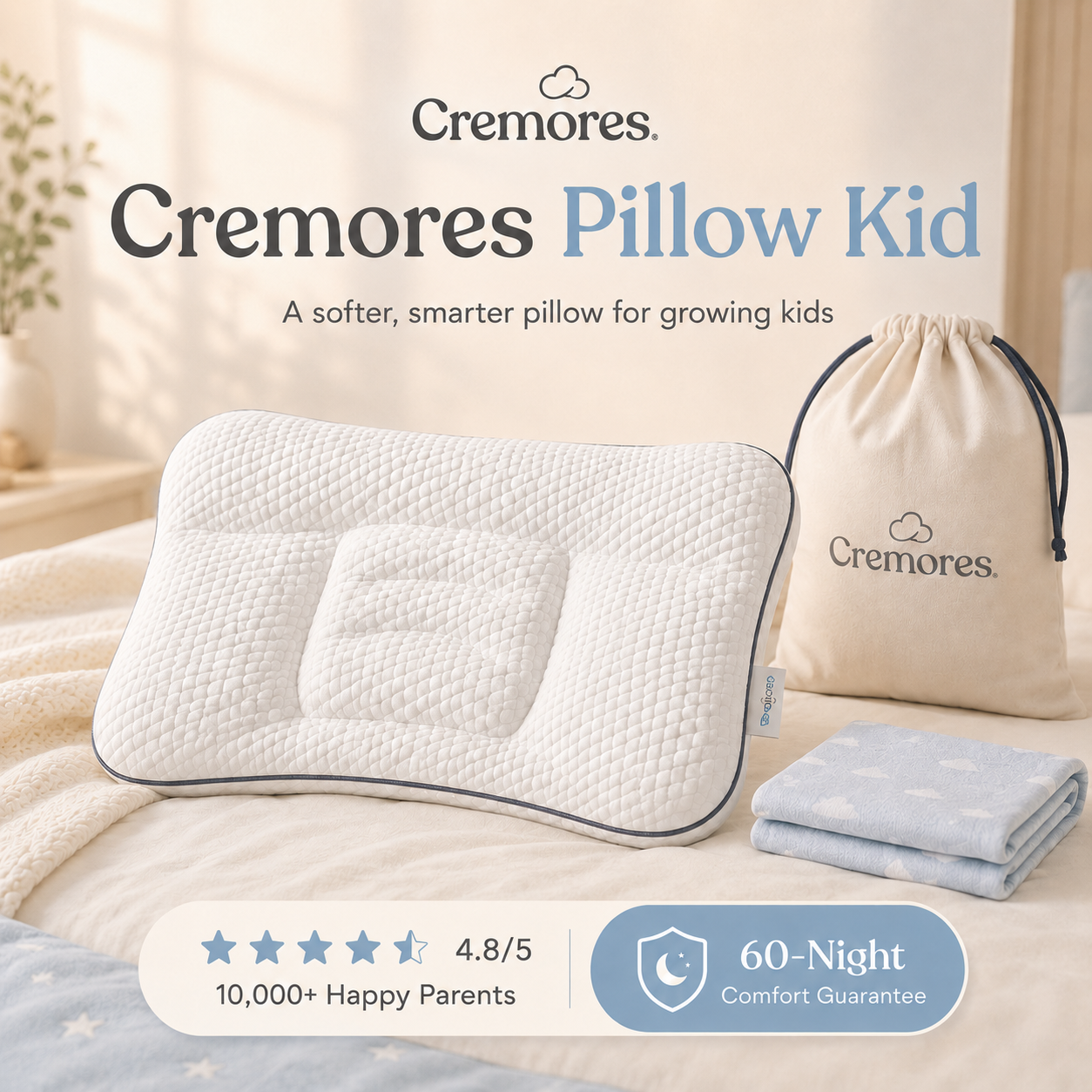 Cremores™ AirKid Pillow - Sleep Soft, Dream Deep